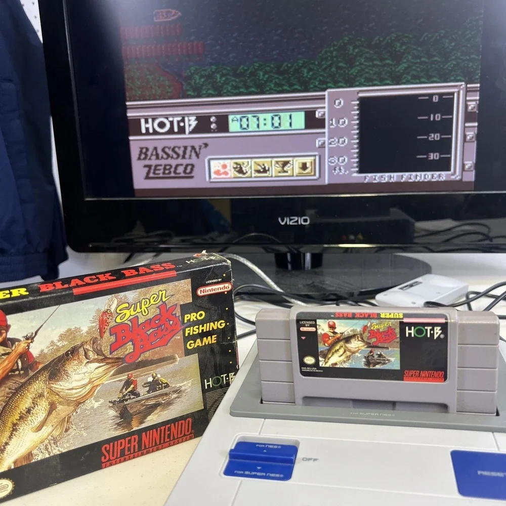 Super Black Bass SNES With Box No Manual